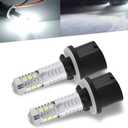 880 Led Fog Light Bulb, 890 884 885 892 Fog Light Bulb, Extremely Bright Fog Light With Projector DRL High Power 3030 Chips for Cars Trucks 893 899 PG13, White