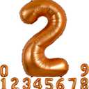 TONIFUL 40 Inch Orange Large Numbers Balloon 0-9 Birthday Party Decorations,Big Number 2 Foil Balloon Digital 2 for Birthday Party,Wedding, Bridal Shower,Engagement,Graduations,Anniversary,Baby Shower