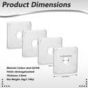 35 Pcs 3/8" Square Strut Washer Plates - 1-5/8" X 1-5/8" Electro-Galvanized Bearing Plates, 1/8" Thick - Fit 1-5/8inch Strut Channel, Washer Plates