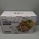 5-Pack Borosilicate Glass Containers with Tempered Lids, 35.2oz/4.4 Cup Airtight Meal Prep Set, Microwave/Freezer Safe (Pink)