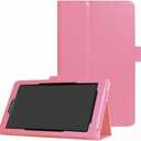 for Amazon Kindle All New Fire 7 SR043KL 7th/9th Generation Smart Cover,Ultra Slim Folio Stand Leather Case Cover with Auto Sleep/Wake Up for Kindle Fire HD7 7" (2017/2019 Release) (Li-Pink)