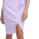 Kensie Women's Short Sleeve Tie Waist Midi Dress (14, Ultra Violet)