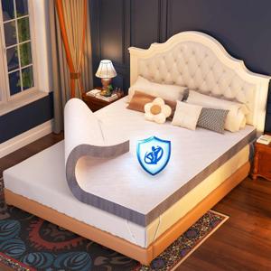 Glendan Queen Firm Mattress Topper: 3 Inch High Density Memory Foam for Pain Relief - Cooling Breathable Bed Topper - Bamboo Washable Cover with Anti-Slip Straps - CertiPUR-US Oeko-Tex Certified