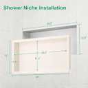 Stainless Steel Shower Niche Insert 24" x 12" Warm White
