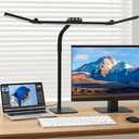 Galnolt LED Desk Lamp for Home Office with Base, 28.2" Adjustable Gooseneck Swing Arm Ultra Bright Desk Light, Dimmable Architect Table lamp for Desktop Computer Light, Reading, Study, Workbench
