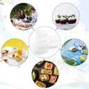 2 x Goiio 25 Pcs Clear Hoagie Container, 7.3 x 4.9 x 3.8 inch Plastic Hinged Food Container, Disposable Clamshell Take Out Food Containers for Salads, Hamburger, Fruit, Cake, Cookie, Sandwiches