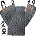 URPOWER Dog Car Seat Cover for Pets 100% Waterproof Seat Cover Hammock 600D Heavy Duty Scratch Proof Nonslip Durable Soft Back Seat Covers for Cars Trucks and SUVs (Standard - 54" Length, A-Black with Orange)