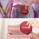 WOBSION Travel Compact Mirror,Portable 1x/10x LED Makeup Mirror with Magnification,Handheld 2-Sided Pocket Mirror, 3.5in Small Mirror for Purse,Handbag,Gift,Wine Red