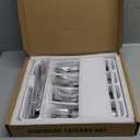 40-Piece Silverware Set with Organizer, EWFEN Heavy Duty Stainless Steel Flatware Set for 8, Food-Grade Tableware Cutlery Set, Utensil Sets for Home Restaurant, Mirror Finish, Dishwasher Safe