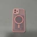 TOCOL for Phone 12 Case, Compatible with Magsafe Charger, Full Camera Protection, Drop Protection, Translucent Matte Phone Case for iPhone 12 6.1 inch (Light Pink)