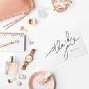 Layneria 100 Bulk Thank You Cards with Kraft Envelopes and stickers - 4 Minimalistic Designs Blank Thank You Notes with Envelopes for business Wedding Bridal Gift Baby Shower Business Graduation