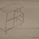 Faesun 3 Tier Record Player Stand with Flip-Down Record Shelf, Gray