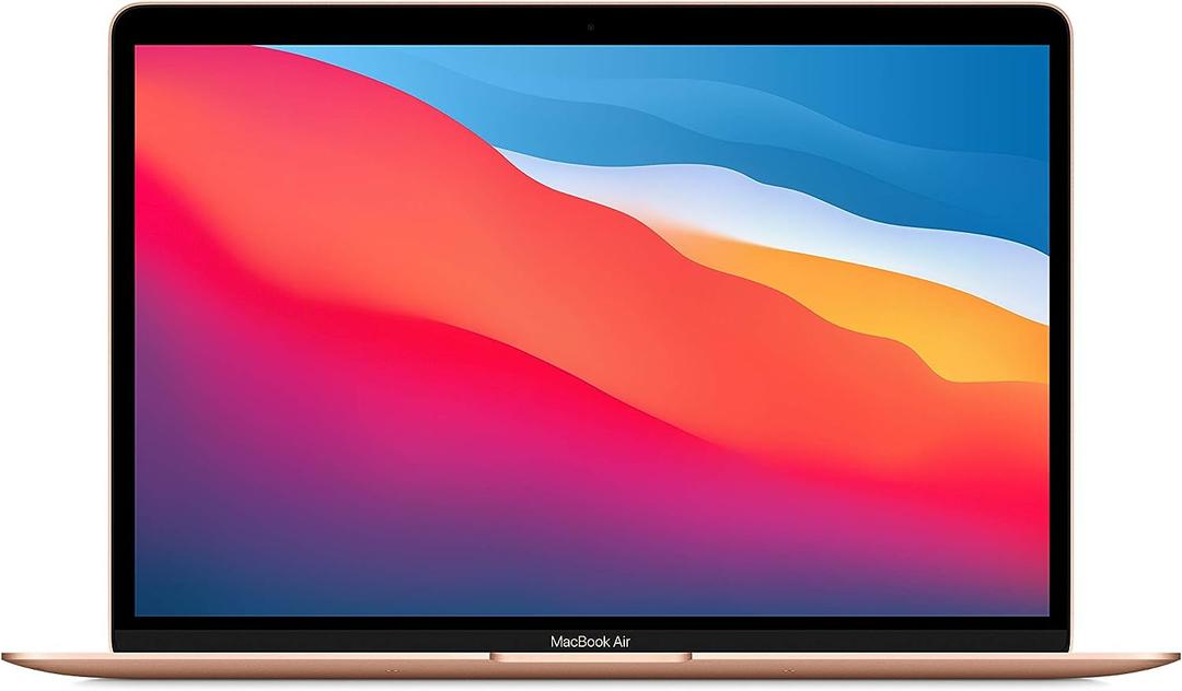 2020 Apple MacBook Air Laptop: Apple M1 Chip, 13 Retina Display, 8GB RAM, 256GB SSD Storage, Backlit Keyboard, FaceTime HD Camera, Touch ID. Works with iPhone/iPad; Gold