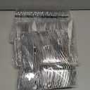 Supernal 180 pieces Silver Plastic Silverware, Disposable Plastic Silverware Heavy Duty, Silver Disposable Cutlery Sets Include 60 Forks, 60 Knives and 60 Spoons Suitable for Birthday, Party, Wedding