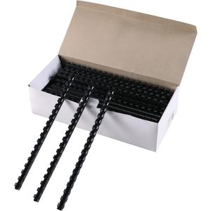 MYFULLY 100 Pack 19 Ring Plastic Comb Binding Spines | 1/2 Inch Diameter, 90 Sheet Capacity, Letter Size, Black Binding Comb (1/2" (90 Sheet Capacity))