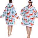 GoodtoU Oversized Hoodies Sweatshirt Blanket Hooded Blanket Warm and Cozy Birthday Gifts for Women Medium forest Deer (Adults)