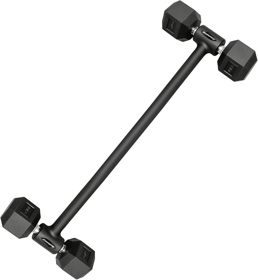 Dumbbell to Barbell Converter, Balency Dumbbell Barbell Converter Bar | Adjustable Weight Bar, Dumbbell Converter for Weightlifting(Straight and EZ Curl)
