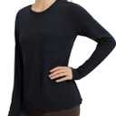 baleaf Women's Long Sleeve Workout Shirts for Women Active Tops Soft Activewear Moisture Wicking Running Clothes Travel (X-Large, Black)