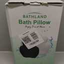 Bathland Bath Pillows for Tub  Luxury Bathtub Pillow Neck, Head, Back Support, Soft 4D Mesh Fabric and NonSlip Suction Cups & Quick Dry, Comfort Fits All Tubs, Relaxation Spa Gift, Grey