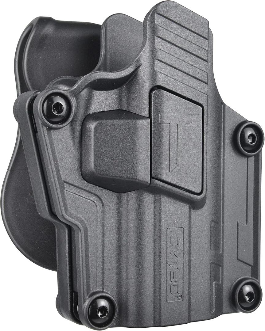 Mega-fit OWB Holster for Full Size and Compact Pistols with Red Dot Sight and Front Hight Sight, Left/Right Option