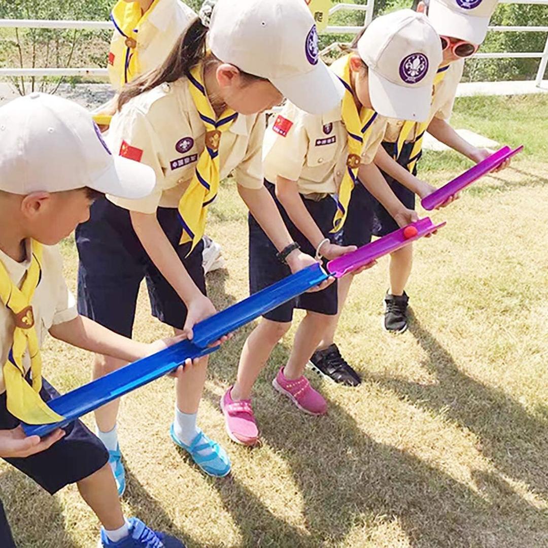KINDEN Team Building Exercise Activities Pipeline Kit Group Games, Half Pipes Indoor Outdoor Ice Breaker Group Learning Team Work Youth Sports for Kids Teens, Children, Adults Competition Funny Games 2 Packs 10pcs Half Pipes