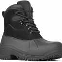 Furuian Winter Steel Toe Work Boots for Men Insulated Waterproof Work Boots for Men Steel Toe Shoes Mens Winter Snow Duck Booties, 14