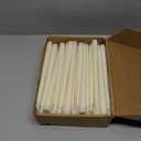 Funtery 48 Pcs Flameless LED Taper Candles 11 Inch Battery Operated Candles Bulk LED Candlesticks Fake Candle Flickering Flames for Christmas Church Wedding Party (Ivory, Classic)