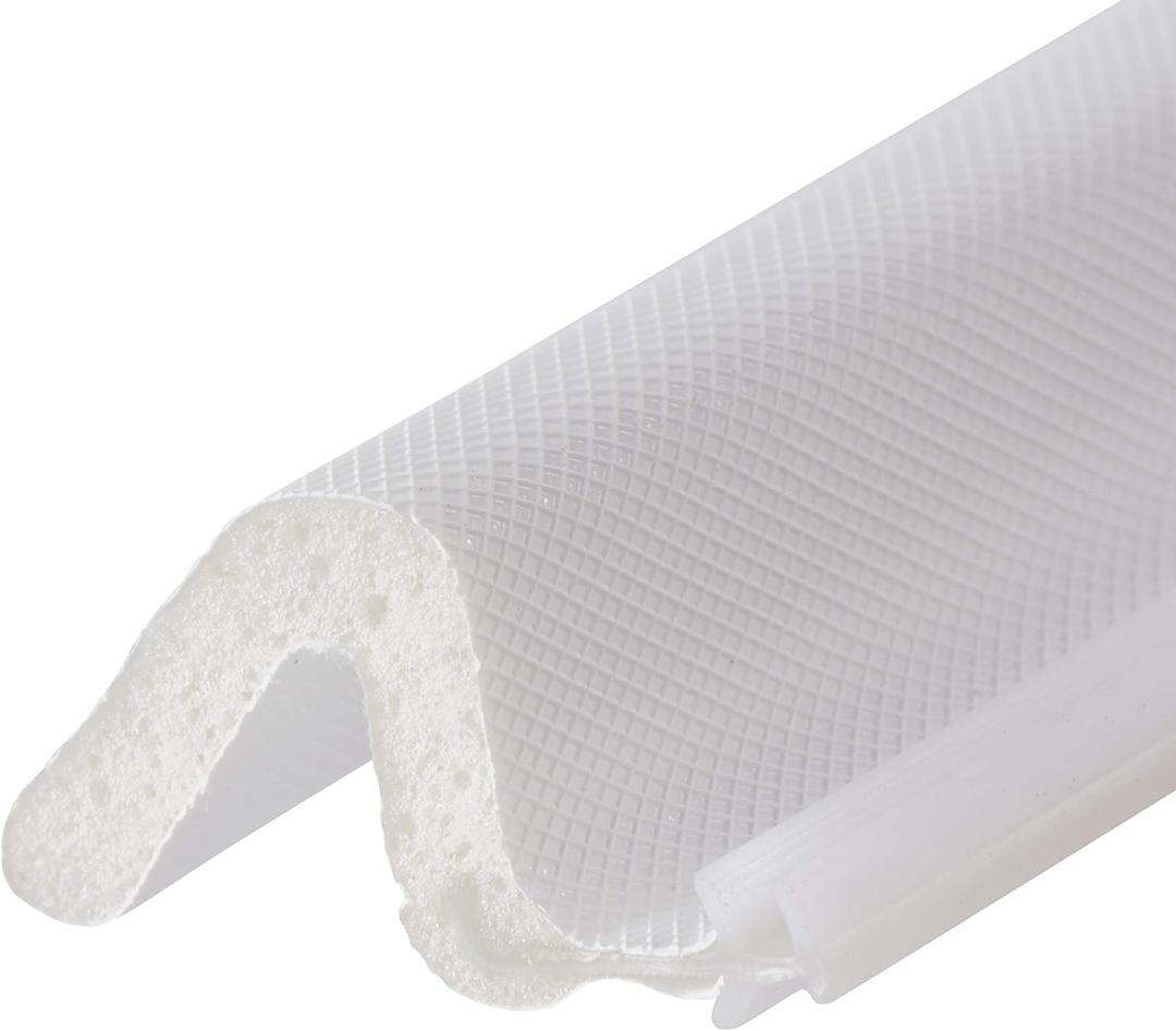 White Weather Stripping Seal - Exterior Door Strip for Frame, Set Includes One 36" Header and Two 84" Jambs Strips (White)