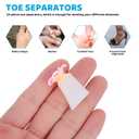 DOITOOL Pedicure Toe Separators Soft Silicone Toe Spacers Reusable Nail Art Dividers for Home Spa Foot Care and Manicure