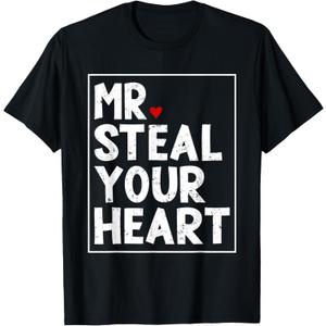 Mr Steal Your Heart for Boys Toddlers Valentine's Day Kids T-Shirt, Small