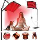 Red Light Therapy Lamp 10-in-1 with Stand & Belt, 660nm Red Light and 850nm Near Infrared, Face & Body Care Device for Skin & Muscle Recovery