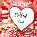 Red Heart LOVE Pinata with Stick and Blindfold, Romantic Party Supplies for Wedding, Anniversary, Bridal Shower, Birthday Decor, Large Paper Mache Candy Filler for Engagement & Surprise Proposal