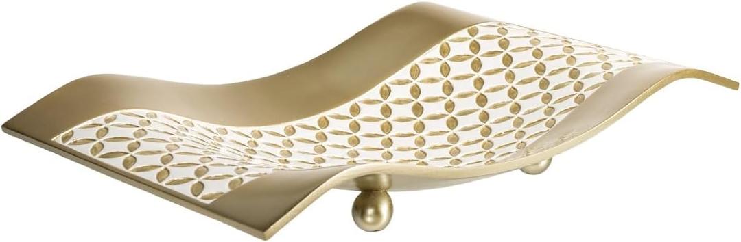 Creative Scents Schonwerk Diamond Lattice Decorative Table Decorations, Centerpieces for Dining/Living Room Table Decor Dish - Coffee Table Decor Best Wedding/Birthday Gift