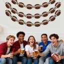 OHOME Football Party Decorations for Super Game Bowl 2026 - Game Day Banner | Football Party Decorations Supplies Favors Indoor Outdoor - Birthday Hanging Backdrop Sports Theme Decor for Wall Home (Brown)