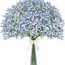 Der Rose 24PCS 21" Blue Babys Breath Artificial Flowers - Dreamy DIY Faux Floral Arrangements for Wedding Arch Party Event Decor & Backdrops
