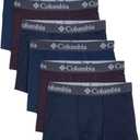 Columbia 6 Pack Performance Boxer Brief (3X-Large, Dark Mountain Grey/Dark Cherry/Navy)
