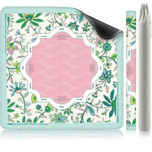 XINTONG American Mahjong Mat, 3232 Inches,3mm Thickness | Mahjong Mat for Table with Rules, Anti-Slip,Waterproof, Noise Reduction, Wrinkle-Free Mah jongg Mat.(Pastel Floral Wave), 32 inches x 32inches x 0.12 inches
