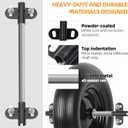 AR-PRO (1-Set) Heavy-Duty Wheelbarrow Axle Bracket Set - 10" x 0.63" Wheelbarrow Axle Shaft and 2.1" x 3.3" Brackets - Compatible with 5/8" Hole Wheelbarrow Axles - Includes Bolts Nuts, Nylon Spacers