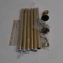 OLV Gold Industrial Curtain Rods for Windows 66 to 120 Inch(5.5 to 10 Feet), 1 Inch Diameter Blackout Wrap Around Adjustable Heavy Duty Window Drapery Rods, Indoor and Outdoor