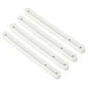uxcell Drawer Slides, 4Pcs 180mm - Plastic Drawer Rails, Side Mounted Grooved Guide Rails for Cabinet Drawers Bedside Tables Wardrobe Dressers (White)