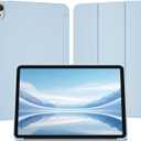Case for iPad Air 11 Inch (M4/M3/M2, 2026/2025/2024), for iPad Air 5th/4th Gen 10.9 Inch Without Pencil Holder, Slim Folio Trifold Stand Cover with Soft TPU Back, Auto Wake/Sleep, Sky Blue