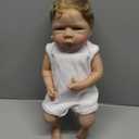 EURORA Reborn Baby Dolls, 18 Inch Silicone Baby, Sweet Girl Baby Dolls with Clothes and Bottles Gift for Kids Age 3+