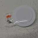 PATIKIL 6.5" Spring Ceiling Cover Plate, Recessed Light Trim Wall Mount Downlight Hole Cap Decorative Panel with Buckle Suitable for 4.9-6.1inch Round Hole Glass Ceiling Openings, White