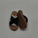 Soda LUCY ~ Women Open Toe Flatform Platform Crisscross Band Upper Fashion Slide Sandals,8