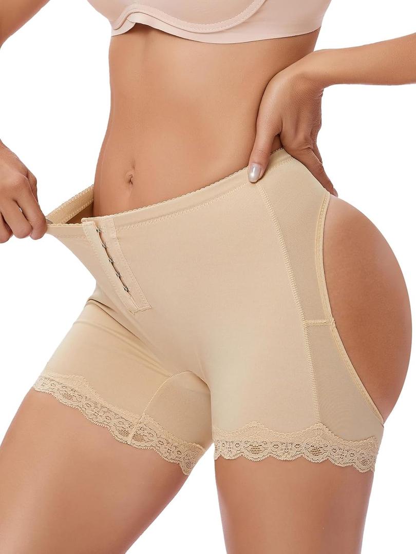 Butt Lifter Shapewear Boy Shorts, Adjustable Hip Enhancer Body Shaper Control Panties for Women S