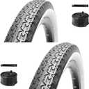 WHEELO 26 inch Cruiser Bike Tires Set: 2-Pack 26x2.125 Replacement Puncture-Resistant Bicycle Tires and Pair 26-inch Inner Tubes with Tire Levers for Beach Cruiser and Urban Commuting Bicycle