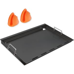 SafBbcue Full Size Griddle Inserts for Nexgrill Replacement Parts 720-0925 720-0925P 720-0925PG Flat Top Griddle for Nexgrill Parts 720-0340 720-0718A, Carbon Steel 23.2" x 17" x 1.6"