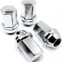 Set of 24 Veritek 14x1.5mm OEM Factory Style 1.80 Inch Length 7/8 22mm Hex Duplex Large Acorn Seat Wide Base Replacement Chrome Lug Nuts for Buick Cadillac Chevy Chevrolet GMC Factory Wheels