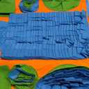 Vivifying Snuffle Mat for Dogs, Interactive Dog Puzzle Toy for Boredom and Mental Stimulation, Enrichment Feeding Game Sniff Mat Helps Slow Eating and Keep Busy (Blue Green Orange)