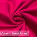 iMaylex Soft 100% Egyptian Cotton Zipper Closure Pillowcases, Cozy and Lightweight Pillow Case, Set of 2, Fuchsia, Standard, 20" x 26"